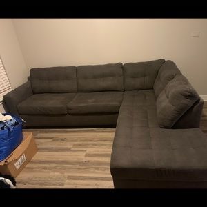 Charcoal grey sectional sofa